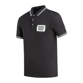 EMPORIO ARMANI 阿玛尼奢侈品20春夏男士POLO衫 3H1FN4-1JCQZ BLACK-F062 XS