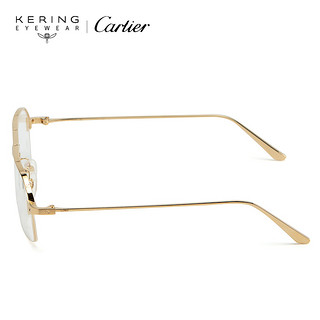 开云眼镜 卡地亚Cartier 眼镜框男 金属 金色半框镜架CT0231O