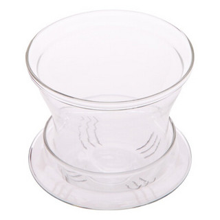 嘉鸿美居 550ml耐热玻璃茶杯3件套玻璃茶隔玻璃盖无色透明