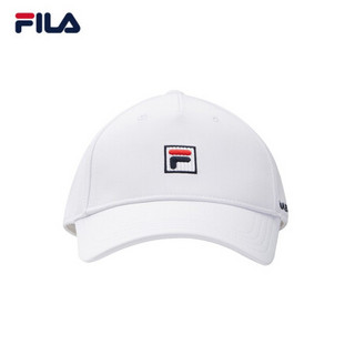 FILA 斐乐官方 情侣运动棒球帽 2020新款运动休闲遮阳帽男女 玉石白-WT XS