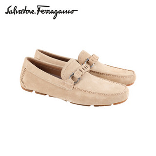 菲拉格慕(Salvatore Ferragamo)男士GANCINI牛剖层革驾车鞋0724927_3E _ 80 （20SS春夏）七夕礼物（送男友）