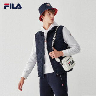 FILA 斐乐官方 男士羽绒马甲 2020年冬季新款时尚休闲白鸭绒外套 传奇蓝-NV 190/108A/XXXL