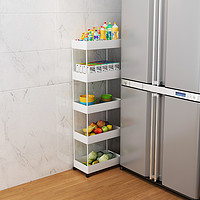 厨房置物架落地多层冰箱缝隙夹缝小推车水果蔬菜架侧收纳整理小型
