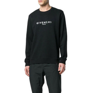 纪梵希 GIVENCHY FW20秋冬 男士GIVENCHY PARIS棉质复古卫衣套头针织衫 BM700U30AF 001 黑色 L