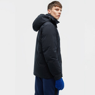HOTSUIT后秀 黑标系列 羽绒服男 2020冬季新款连帽加厚防风保暖运动外套男 矿物黑 XL