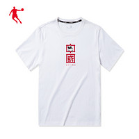 【商场同款】乔丹官方旗舰运动T恤女2020夏季新款圆领红色休闲上衣女士t女 白色 155/XS