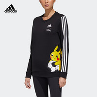 阿迪达斯官网 adidas W PKMN PIKA SWT 女装训练运动卫衣GD5864 黑色 A/XS(155/80A)