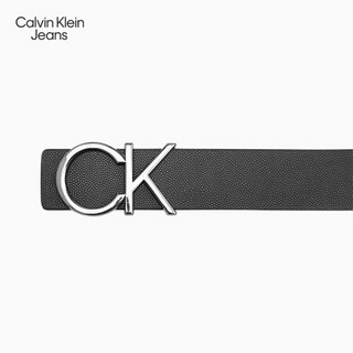 CK JEANS 2020秋冬新款 男士可翻转双面扣孔腰带 HC0605H4000 001-黑色 85cm