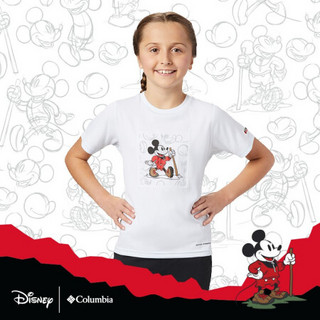 迪士尼米奇联名Columbia哥伦比亚春夏新品男女童印花T恤AY0038 100 L(155/76)