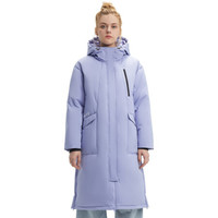 HOTSUIT 后秀 黑标系列 羽绒服女 2020冬季新款防风加厚保暖运动服面包服连帽运动外套女 蓟紫 2XL