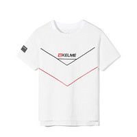 KELME（kids）男童短袖T恤潮童洋气韩版夏装新款棉中童宽松上衣TX50233001 白色 110cm