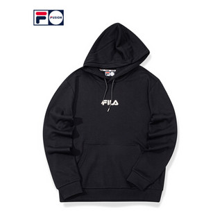 FILA FUSION 斐乐 男子连帽卫衣 2020秋季新款街头运动休闲男装 深黑-BK 190/108A/XXXL