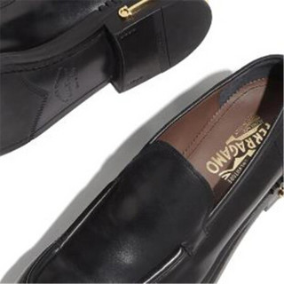 Ferragamo菲拉格慕男鞋皮鞋贴边双层皮革Gancini金属嵌片02C073 722057 39.5