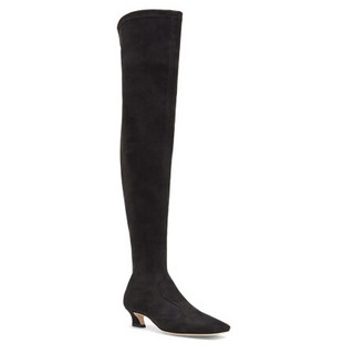 Fendi芬迪女士长筒靴方形鞋跟黑色磨砂皮材质简约时尚设计8W69433TYF0QA1 39