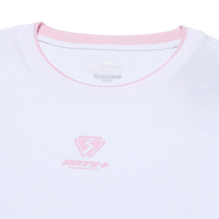 361度短袖T恤女2020年夏季新款舒适休闲圆领套头薄款运动短袖上衣 本白 3XL