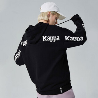 Kappa卡帕串标针织套头帽衫2020新款情侣男女运动卫衣休闲长袖外套K0AY2MT69D 黑色-990 L