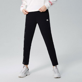 Kappa卡帕串标运动裤2020新款女针织长裤休闲裤小脚卫裤K0A62AK83 黑色-990 M