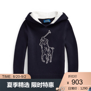 Ralph Lauren/拉夫劳伦男童 2020年春季Big Pony 连帽毛衫32865 410-海军蓝 3/3T