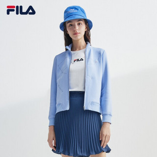 FILA（斐乐）官方女子针织外套2020秋季新款时尚休闲运动针织上衣 木槿紫蓝-LB 170/88A/L