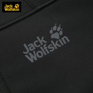 Jack Wolfskin狼爪官方男装秋冬新品户外防风防泼水休闲连帽软壳夹克外套1304001 1304001-6000/黑色 XL/185/112A