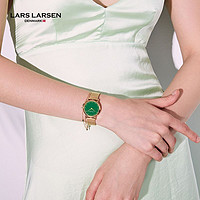 LARSLARSEN拉尔森正品小绿表 丹麦手表女小众轻奢简约复古腕表