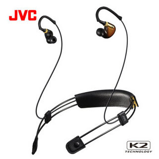 杰伟世（JVC）XE-M10BT 颈挂式蓝牙耳机 音乐教学耳挂式耳机 主动降噪HIFI耳机 吉他棕