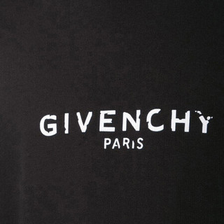 纪梵希 GIVENCHY FW20秋冬 男士GIVENCHY PARIS棉质复古连帽衫卫衣 BM700R30AF 001 黑色 M