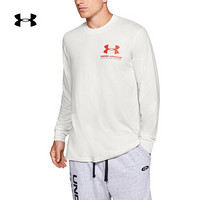 安德玛官方UA Performance运动长袖T恤男女同款Under Armour1345601 白色112 男码L/女码XL