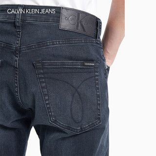 CK JEANS 2020秋冬新款 男装破洞时髦楔形牛仔裤CKJ055 J316857 1BJ-黑色 33