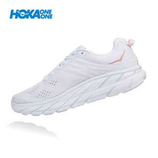 HOKA ONE ONE女克利夫顿6缓冲公路跑步鞋Clifton6透气轻便 白色 /玫瑰金 US 6.5 /235mm