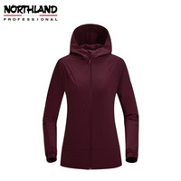 诺诗兰2020秋冬新款防泼水弹力运动休闲女式外套 NCOAT2501S 黑加仑色 175