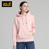 JackWolfskin狼爪官方秋冬新品户外吸湿排汗干爽舒适弹力连帽女士套头卫衣5720041 5720041-2057/胭脂粉 S 165/88A