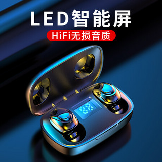 雅兰仕 EARISE T20蓝牙耳机TWS 5.0 HIFI无损音质单双耳入耳式音乐运动手机耳机 苹果安卓OPPO通用 黑色