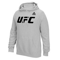 Reebok锐步男款卫衣上衣连帽套头UFC系列CK8595 Heather Grey S