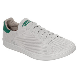 SKECHERS斯凯奇男鞋休闲鞋低帮织物面68581 WHITE / GREEN 11.5