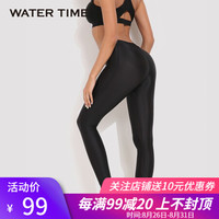 Watertime蛙咚 女游泳衣水母衣潜水浮潜服 显瘦遮肚保守运动冬泳衣分体长袖上衣冲浪服防晒 长裤 S