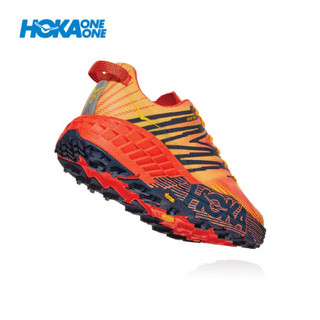 HOKA ONE ONE男飞速羚羊4越野跑步鞋防水减震支撑 中国红 / 金色 US 10.5 /285mm