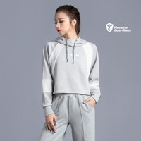 MSGD运动卫衣女子 新品春夏季女卫衣运动服潮流休闲宽松连帽卫衣 Misty Grey 迷雾灰 L