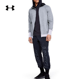 安德玛官方UA Baseline男子运动拉链外套Under Armour1343006 灰色012 3XL