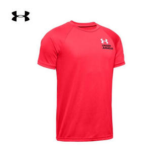 安德玛官方UA Tech男童运动短袖T恤Under Armour1351848 红色628 童M