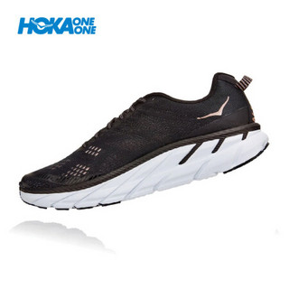 HOKA ONE ONE女克利夫顿6缓冲公路跑步鞋Clifton6透气轻便 黑色 /玫瑰金 US 8/ 250mm