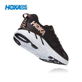 HOKA ONE ONE女克利夫顿6缓冲公路跑步鞋Clifton6透气轻便 黑色 /玫瑰金 US 8/ 250mm