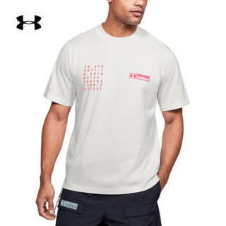 安德玛官方UA Summit Graphic男子运动短袖T恤Under Armour1359714 白色112 L