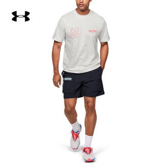 安德玛官方UA Summit Graphic男子运动短袖T恤Under Armour1359714 白色112 L