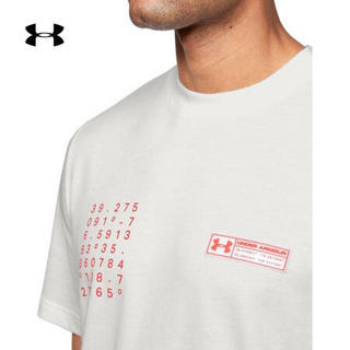 安德玛官方UA Summit Graphic男子运动短袖T恤Under Armour1359714 白色112 L