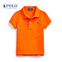 Ralph Lauren/拉夫劳伦女童 2020年夏季网布Polo衫33707 800-橙色 3/3T