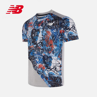 New Balance NB官方2020新款男款AMT03223T恤圆领针织短袖时尚印花T恤 BYU S