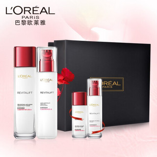 欧莱雅（LOREAL）复颜抗皱水乳护肤套装化妆品礼盒(水+乳液 赠:乳液+柔肤水随机发）