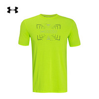 安德玛官方UA MFO Graphic男子跑步运动短袖T恤Under Armour1357293 绿色394 XL