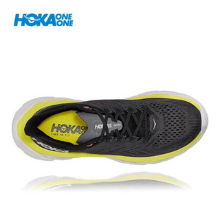 HOKA ONE ONE男Clifton Edge克利夫顿先锋公路跑步鞋回弹缓冲减震轻便透气运动鞋新 烟灰/月见草绿 US 8.5 /265mm